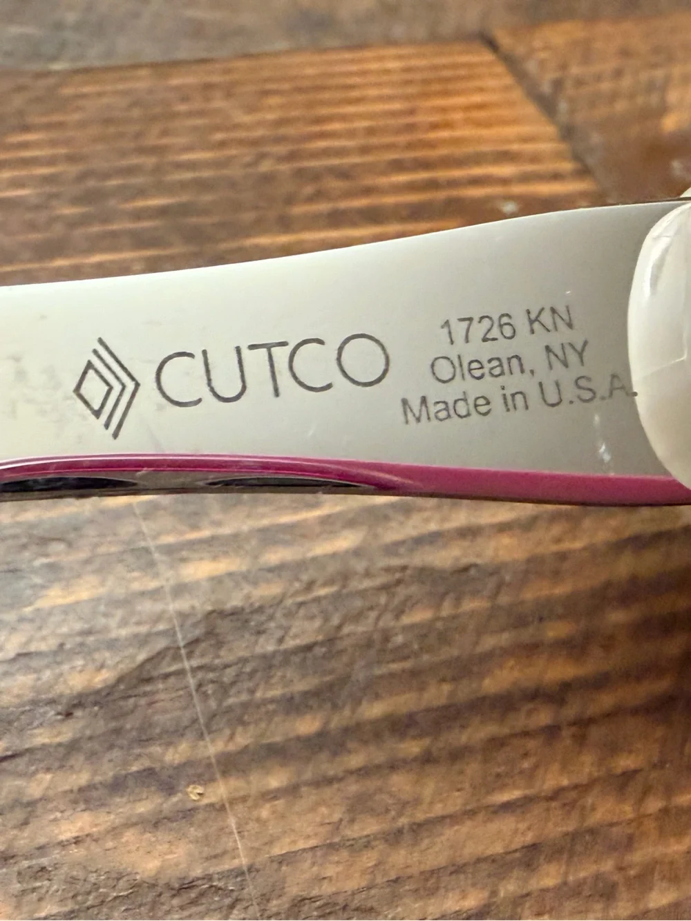 Cutco 1726 Turning Fork Pearl White Handle Made USA Vintage Kitchen Utility
